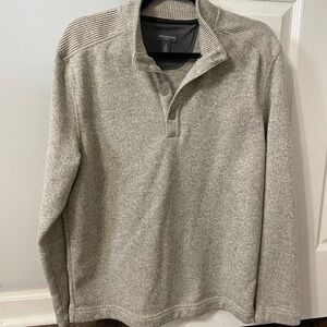 Van Heusen Men's Light Gray Zip Up Sweater